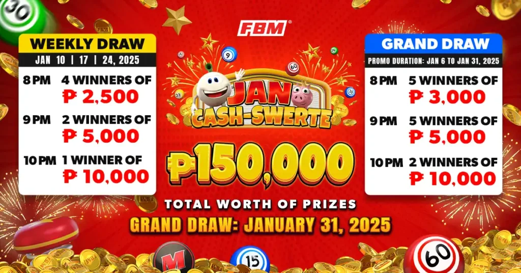 FBM Philippines kicks off 2025 with the exciting Jan Cash Swerte promotion and an enticing prize poo